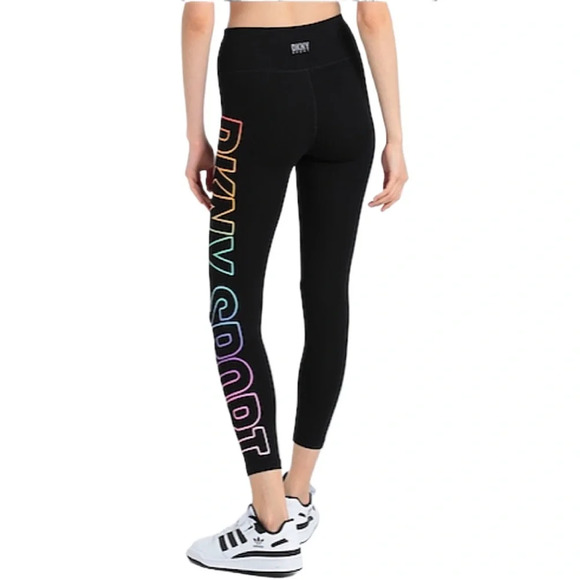 DKNY Women’s Exploded Ombré Logo 7/8
Leggings Black SIZE: SMALL - Picture 2 of 7